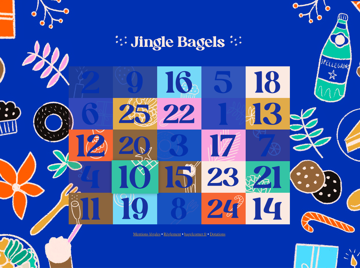 Campagne bagel corner calendrier de l'avent