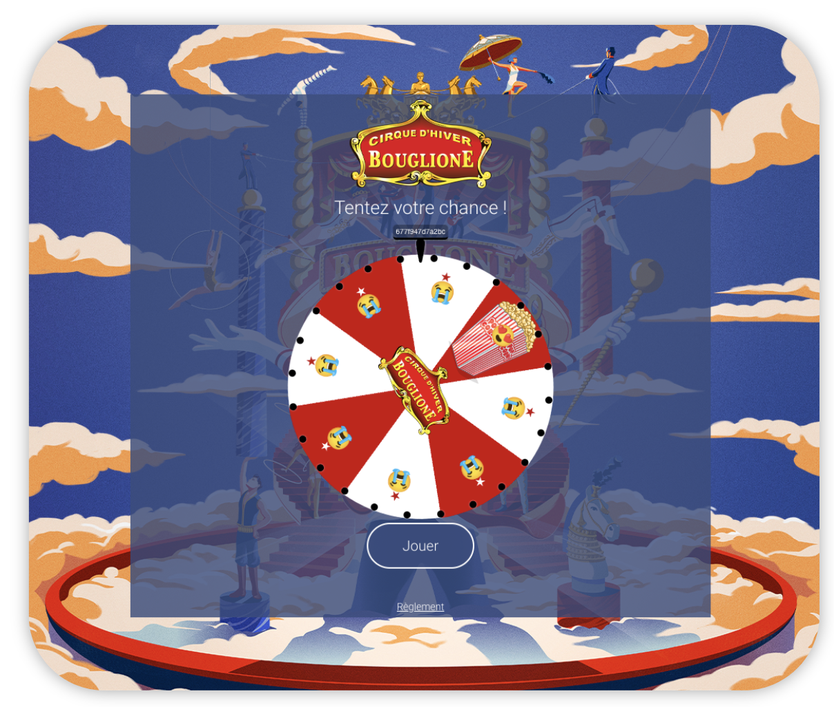 Cirque Bouglione - roue de la fortune